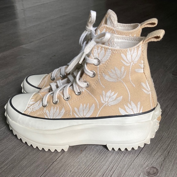 Converse Women’s Platform Canvas Run Star Hike Summer Spirit Floral High-Tops - Picture 5 of 15